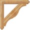 Ekena Millwork Funston Arts and Crafts Rough Sawn Bracket w/ Offset Brace, Western Red Cedar, 8"W x 48"D x 48"H BKT0806X48X48FST03RWR - alternate 2